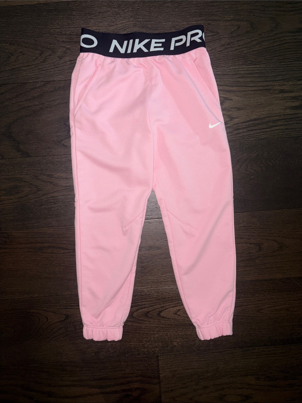 Nike Pro Pink Girls' Elastic Waist Joggers